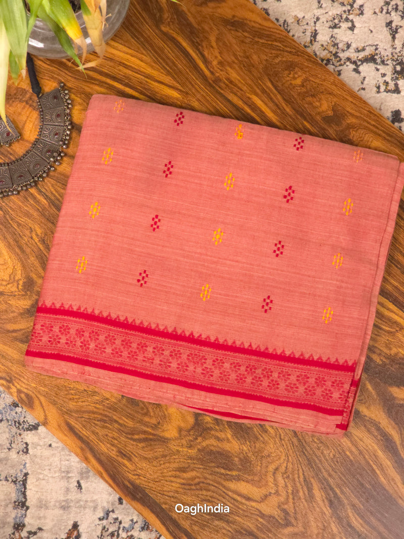 Peaches : Pure Cotton Handloom Saree