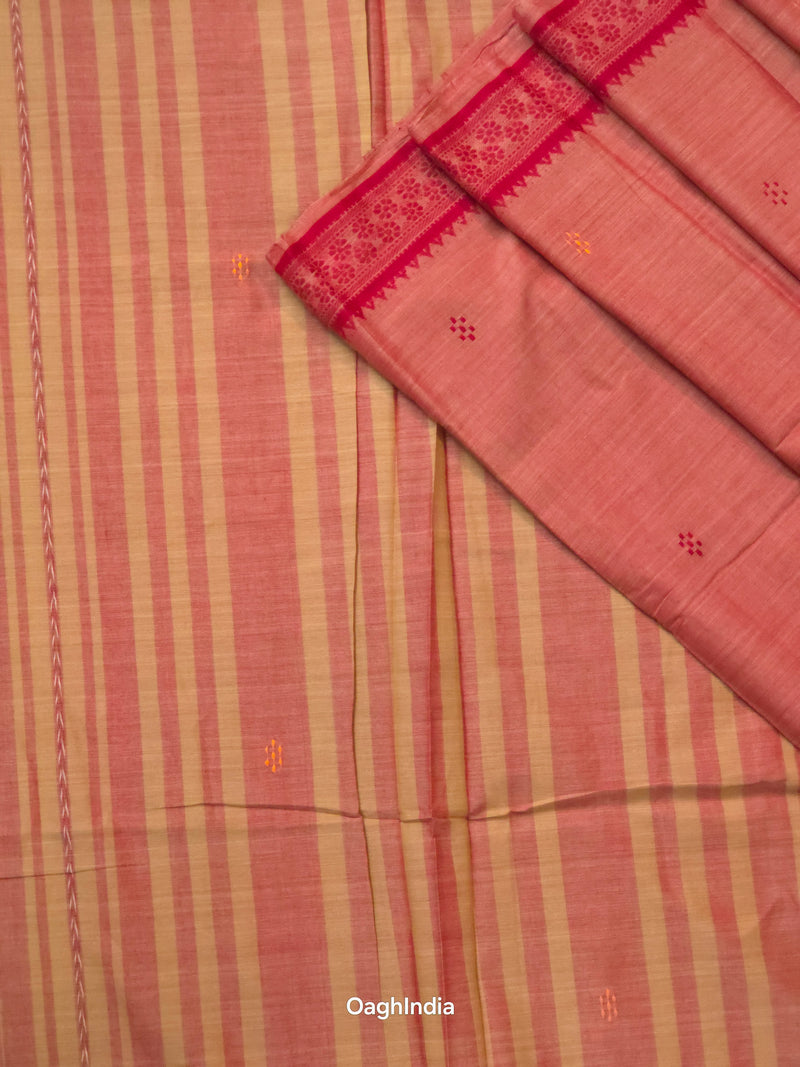 Peaches : Pure Cotton Handloom Saree