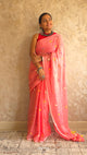 PhoolRani : Soft mulcotton flower embroidery saree (Pink)