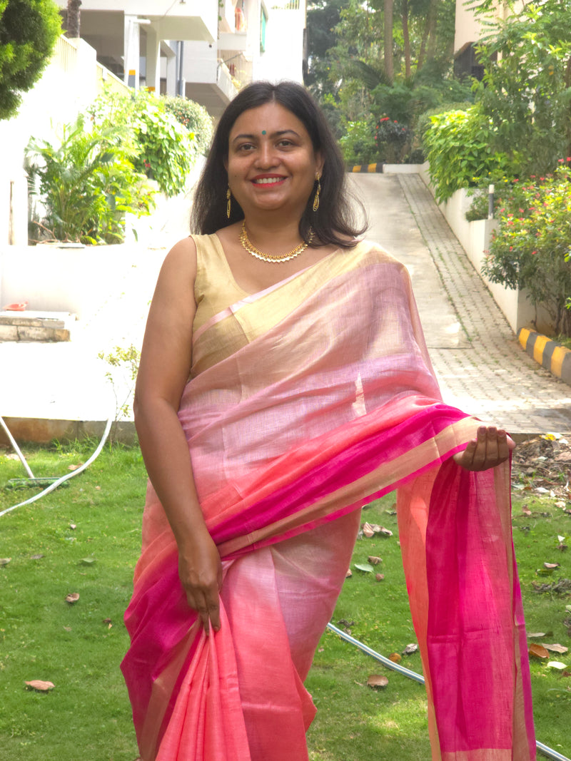 Triveni - Authentic Bhagalpur Linen Saree