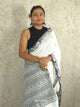 Lata : Phulia Cotton Jamdani Weaving Handloom (Snow White)