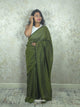 Sadagi: Bottle Green Soft Khadi Saree