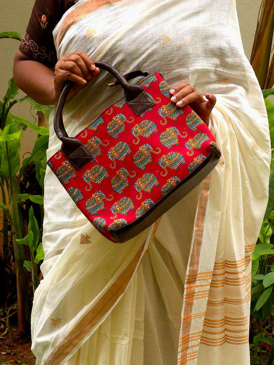 Red Elephanta : Handbag With Pouch