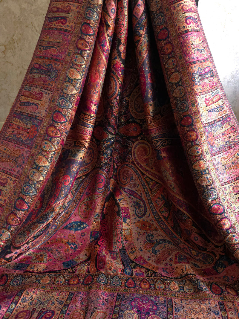 Kong Posh (New Moon): Authentic Kashmiri Saree