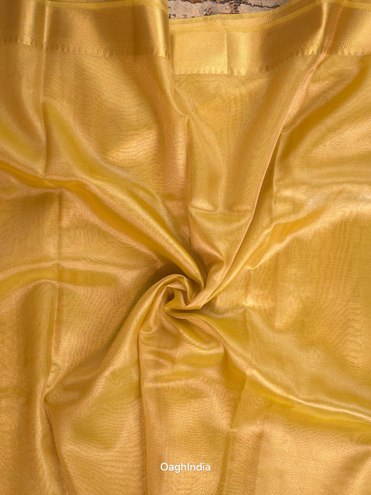 Kora Tissue Banarasi Blouse Piece Beige