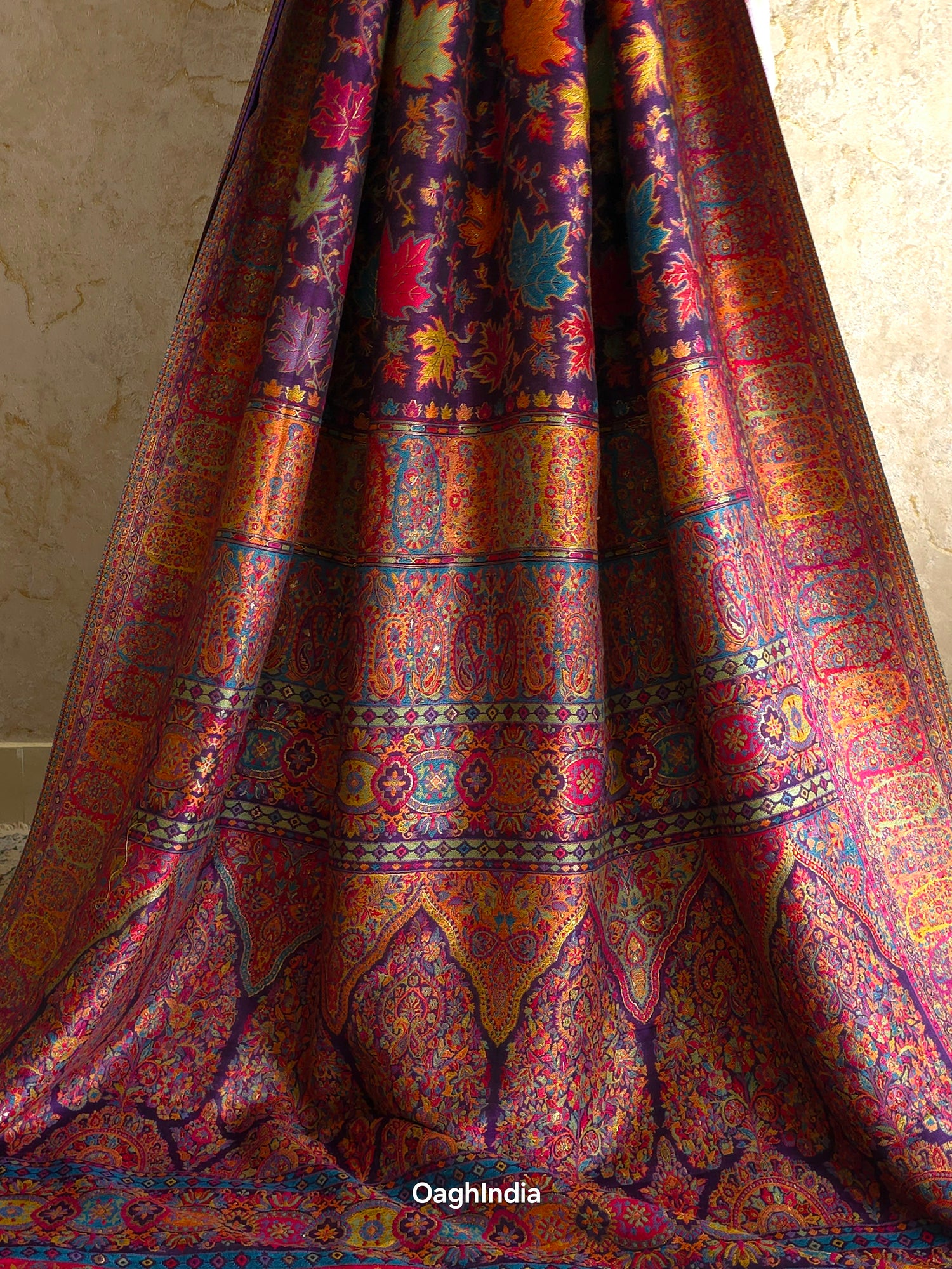 Eshal - Purple : Authentic Kashmiri Kani Saree