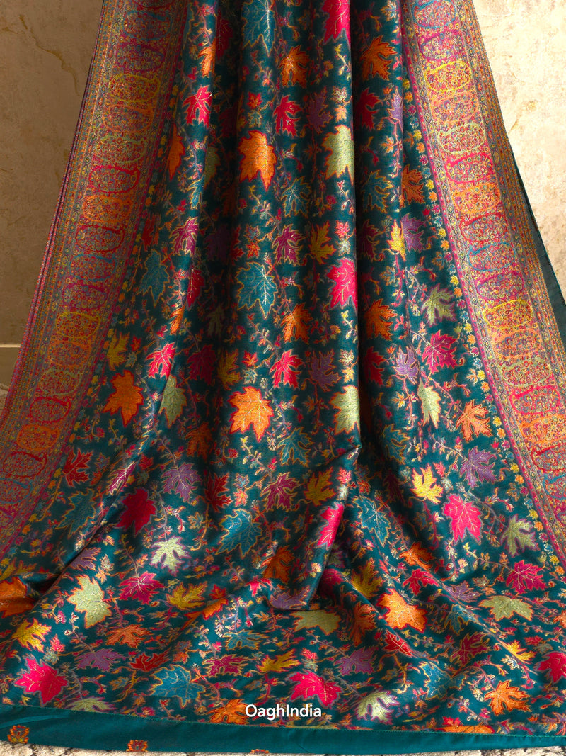 Eshal - Green : Authentic Kashmiri Kani Saree