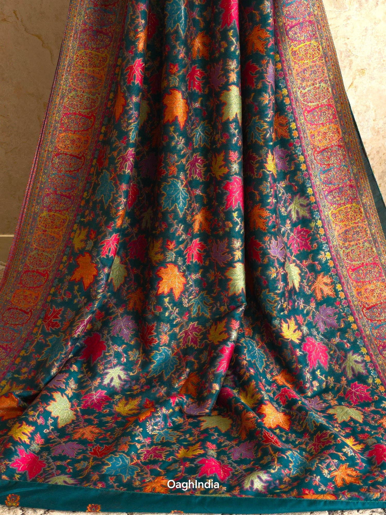 Eshal - Green: Authentic Kashmiri Kani Saree