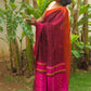Ruhani – Brown Handloom Pure Cotton Saree with Magenta Pallu and Buti Detailing