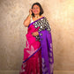 Saira : Pure Silk Abstract Art Saree (Silk Mark) - Oagh India