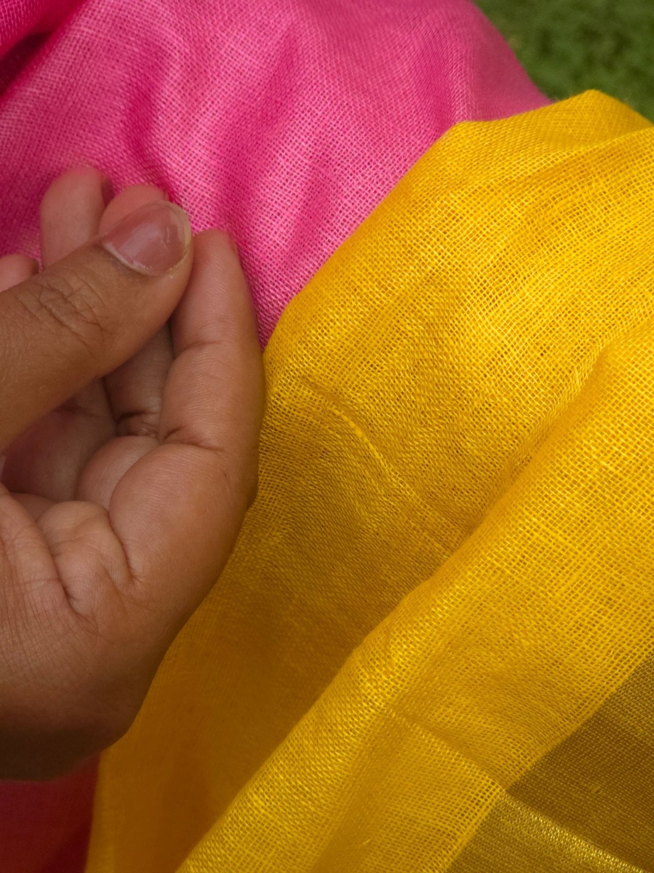 Samagam - Authentic Bhagalpur Linen Saree - Oagh India