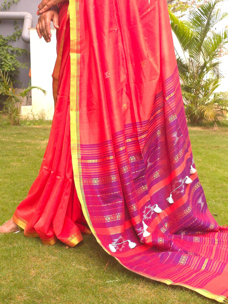 Samira - Pure Cotton Handloom saree - Oagh India