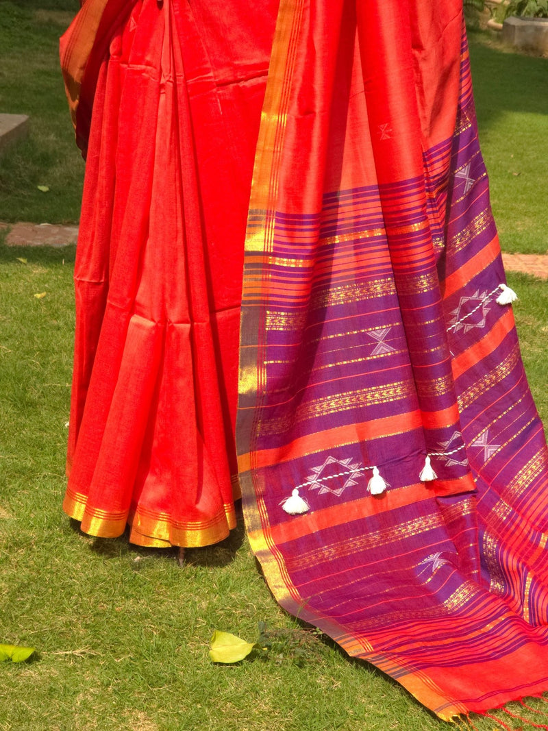 Samira - Pure Cotton Handloom saree - Oagh India