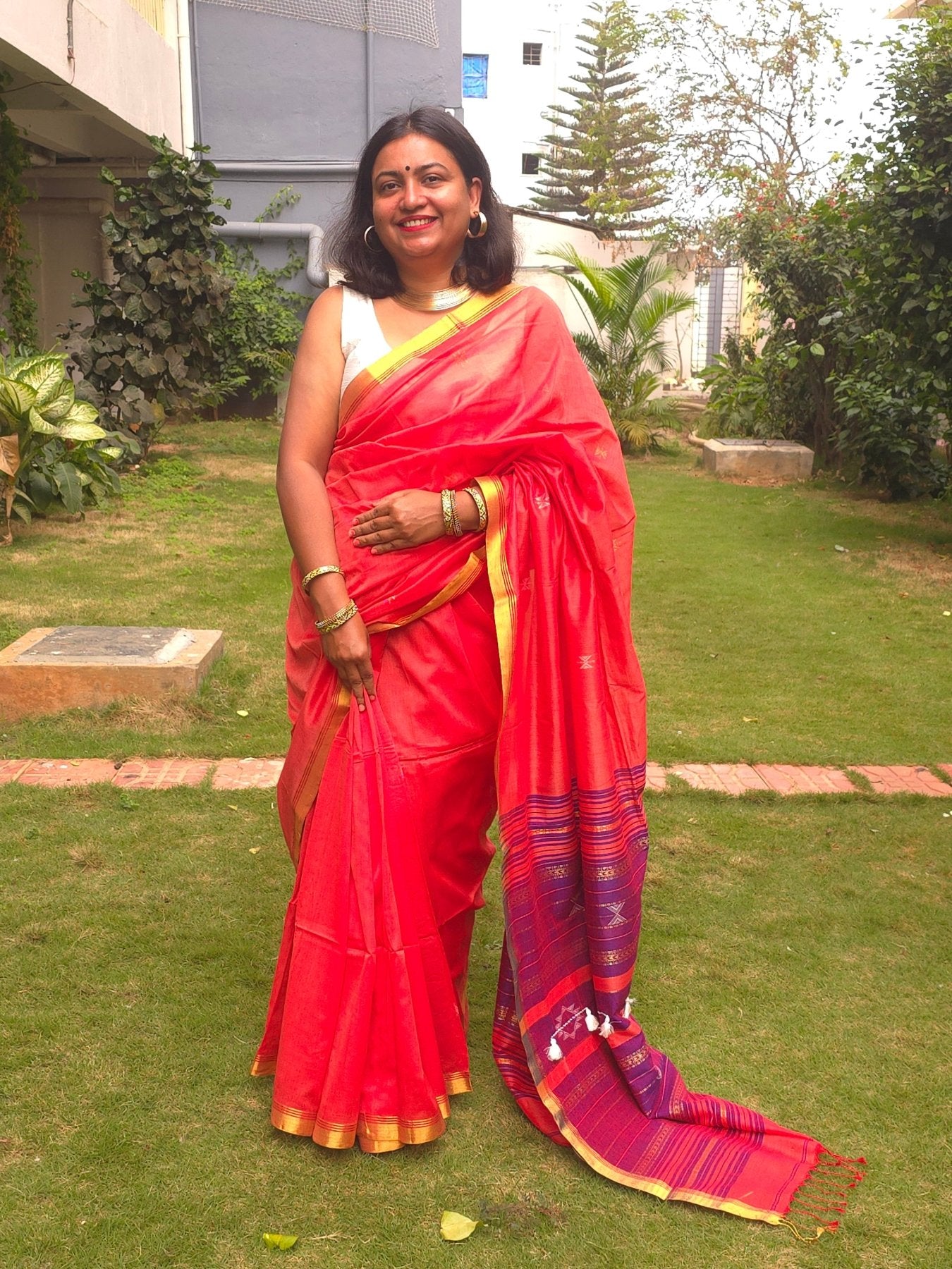 Samira - Pure Cotton Handloom saree - Oagh India