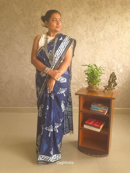 Sensation : Bagru Handblocked Pure Cotton Saree