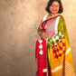 Shunya : Pure Silk Abstract Art Saree (Silk Mark) - Oagh India