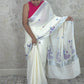 Silver Peacock : Traditional Onam Saree From Kerala