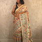 Sita : Pure Silk Hand Painted Madhubani Art Saree (Silk Mark) - Oagh India