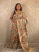 Siya : Pure Silk Hand Painted Madhubani Art Saree (Silk Mark) - Oagh India