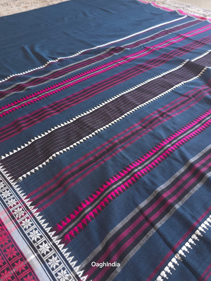 Slate : Pure Cotton Handloom Saree