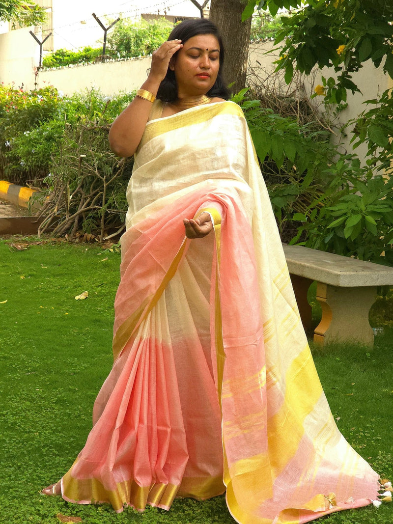 Srimoyee - Authentic Bhagalpur Linen Saree