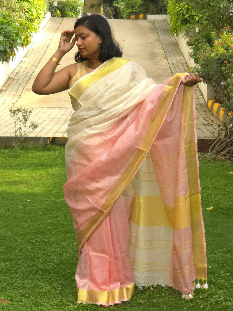 Srimoyee - Authentic Bhagalpur Linen Saree