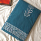 Teal Tara : Bagru Handblocked Pure Cotton Saree
