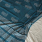 Teal Tara : Bagru Handblocked Pure Cotton Saree