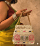 The Jharokha Silk Potli - Beige - Oagh India