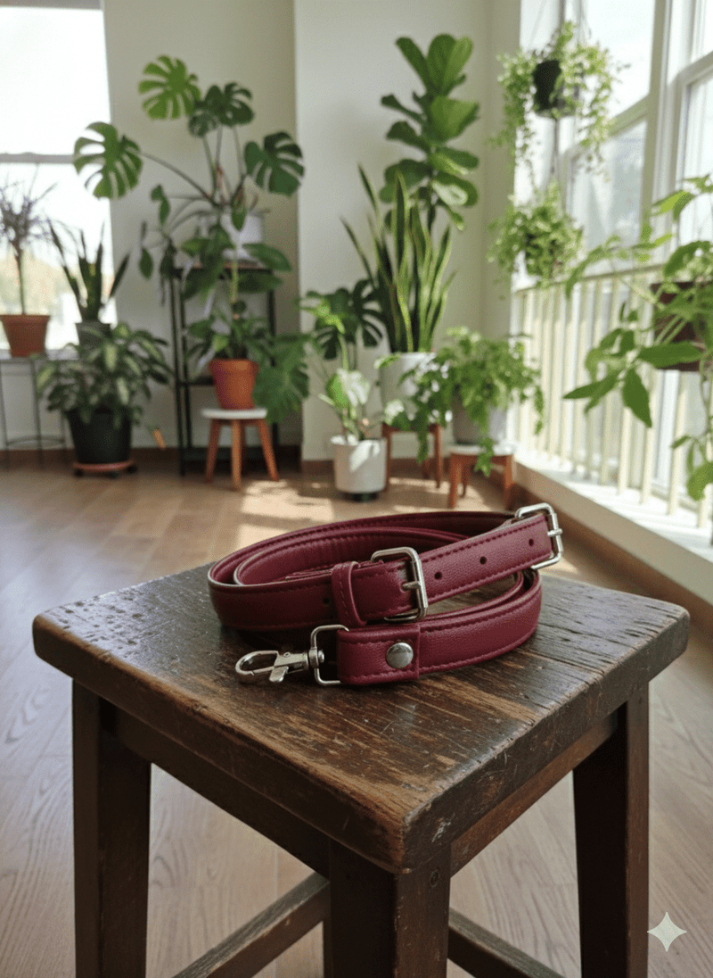 The Phukok Tote - Maroon | Embroidered Velvet Floral Tote - Oagh India