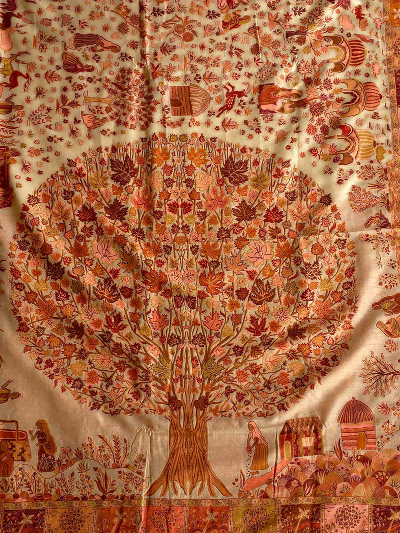 Tree of Life (Dusk) : Authentic Kashmiri Saree