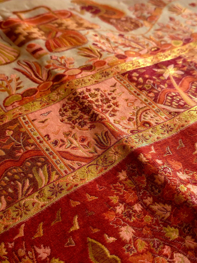 Tree of Life (Dusk) : Authentic Kashmiri Saree