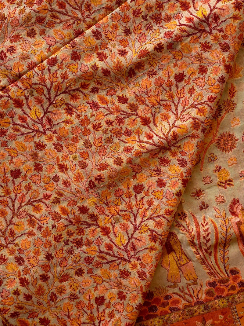 Tree of Life (Dusk) : Authentic Kashmiri Saree