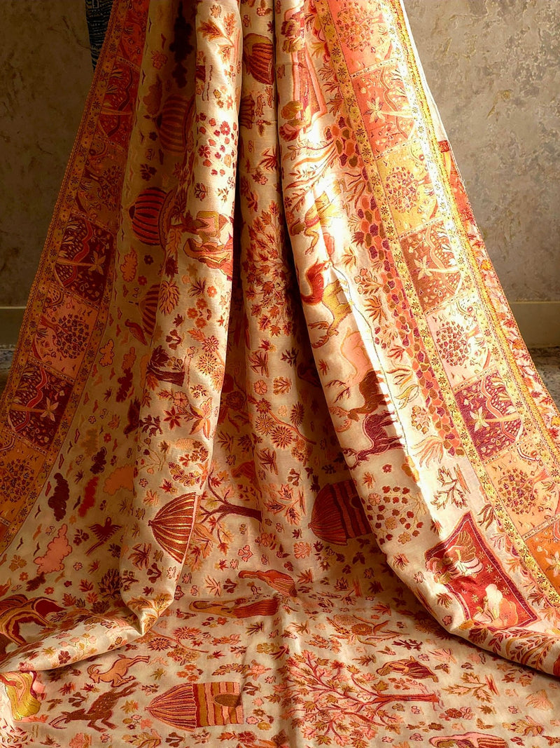 Tree of Life (Dusk) : Authentic Kashmiri Saree