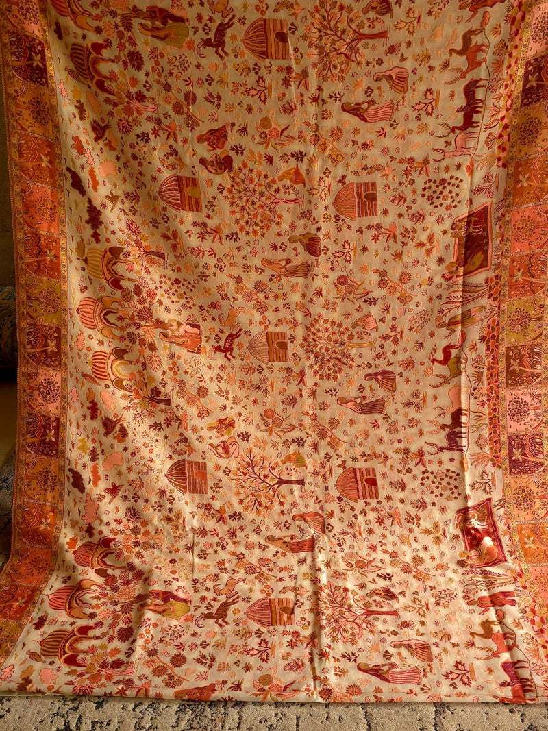 Tree of Life (Dusk) : Authentic Kashmiri Saree