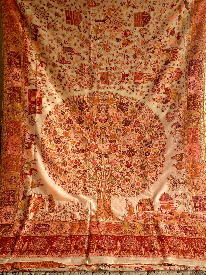 Tree of Life (Dusk) : Authentic Kashmiri Saree