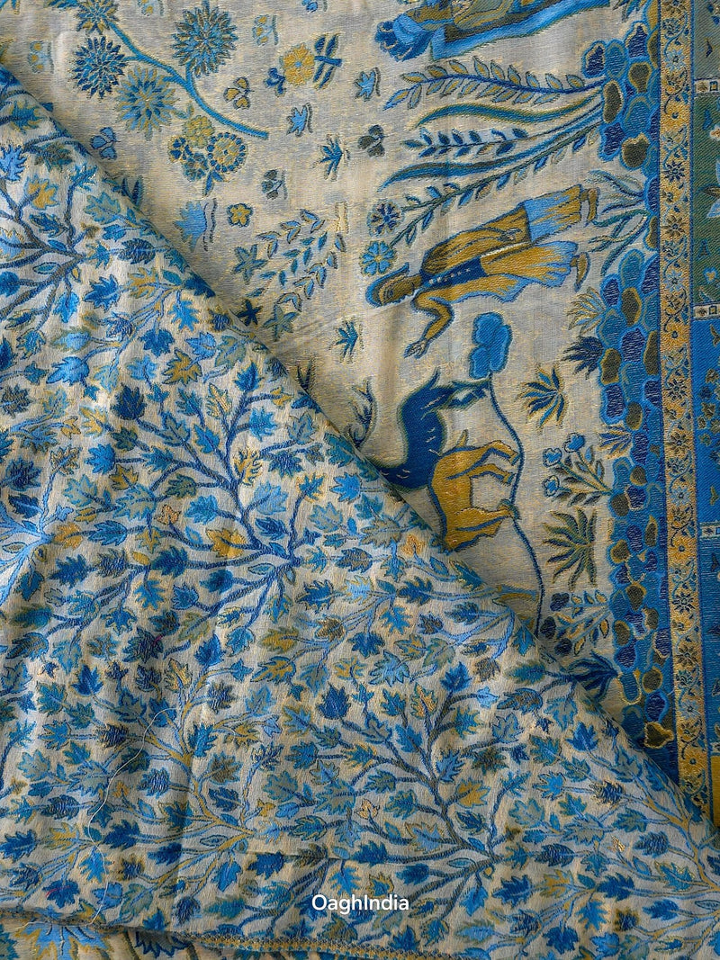Tree of Life (Moonlight) : Authentic Kashmiri Saree