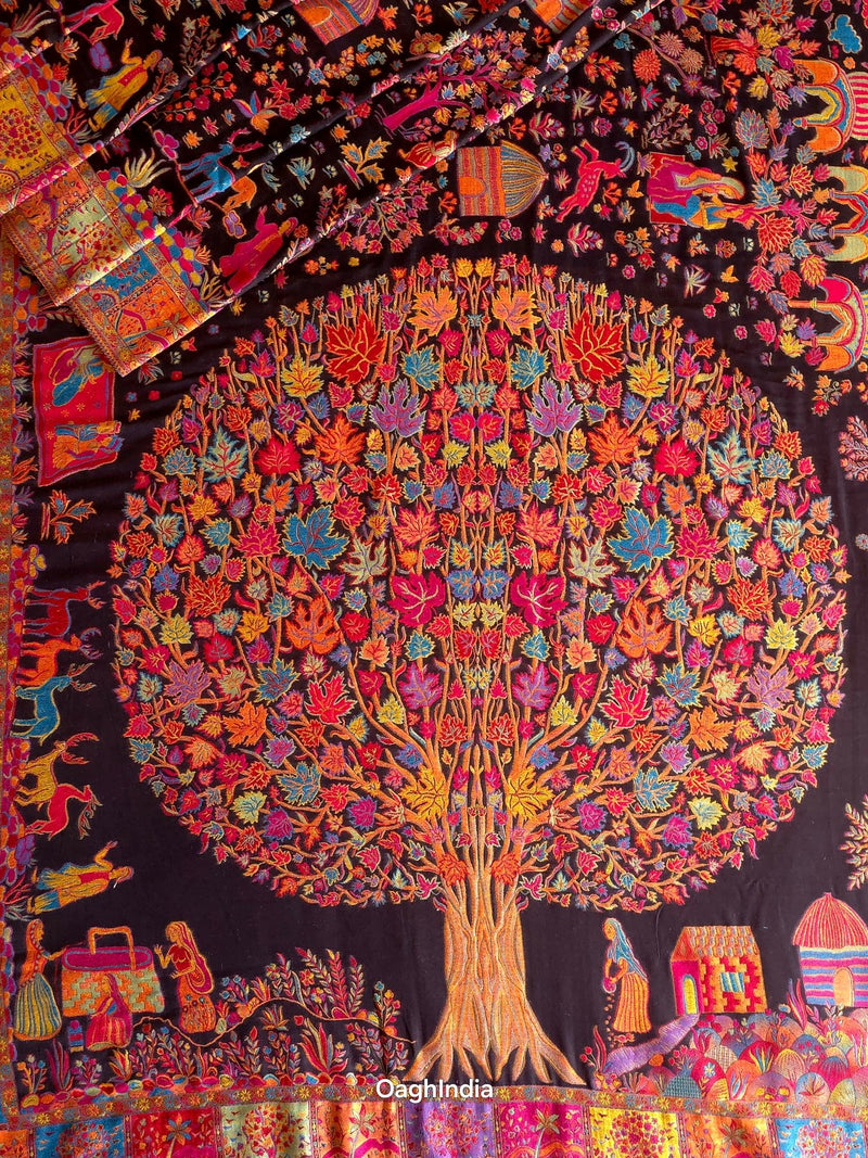 Tree of Life (New Moon) : Authentic Kashmiri Saree