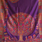 Tree of Life : Purple : Authentic Kashmiri Saree