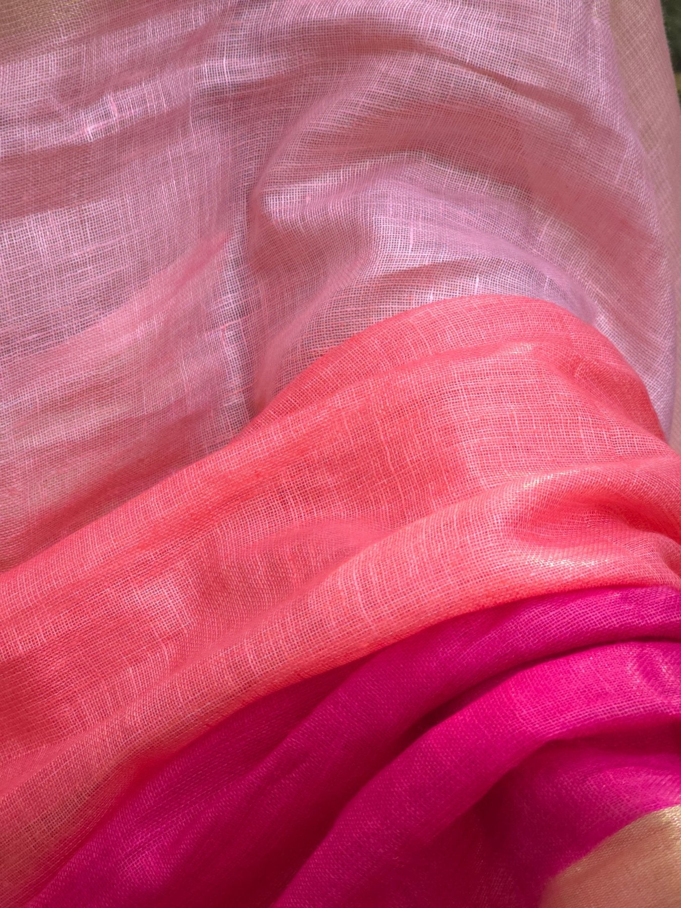 Triveni - Authentic Bhagalpur Linen Saree - Oagh India