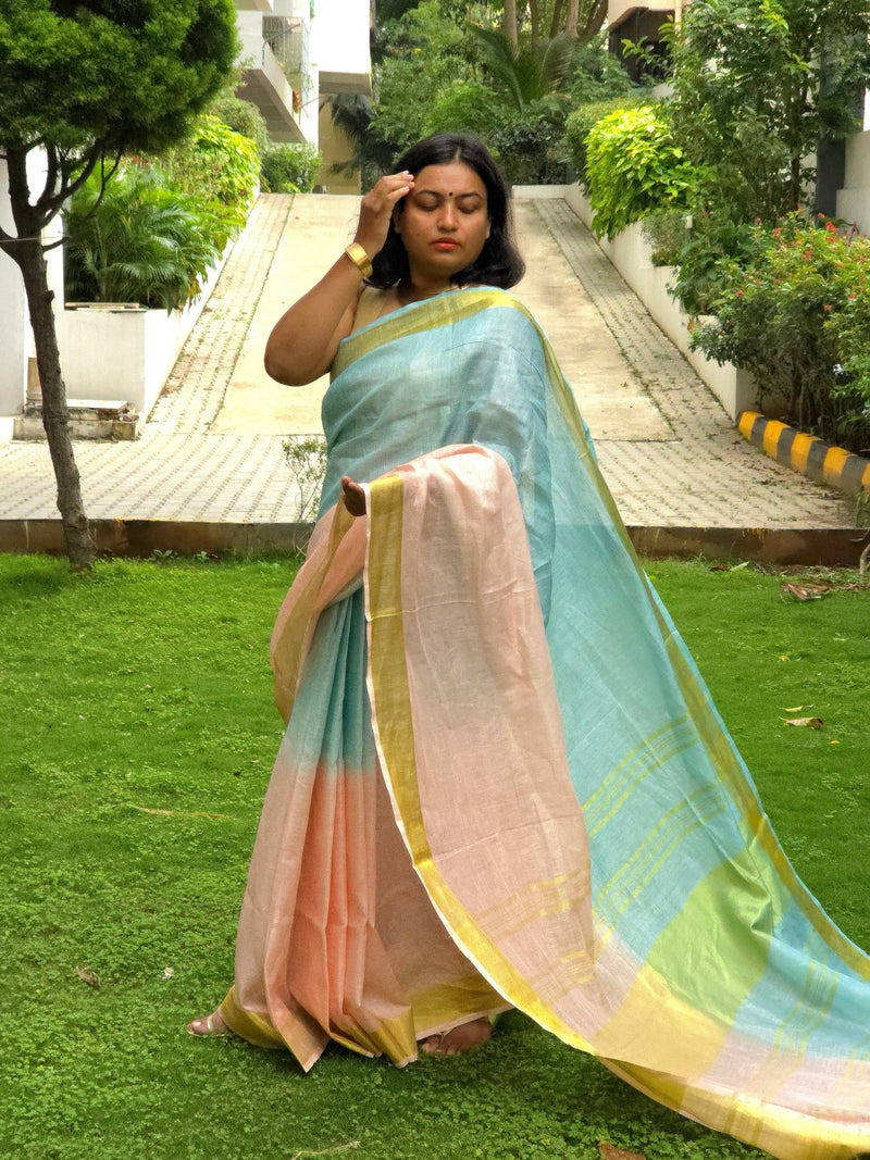 Vasundhara - Authentic Bhagalpur Linen Saree