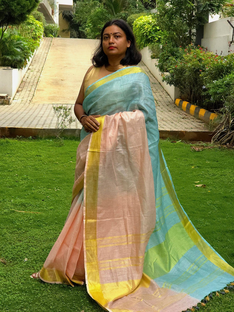 Vasundhara - Authentic Bhagalpur Linen Saree