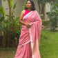 Yazhini – Pure Cotton Pink Saree