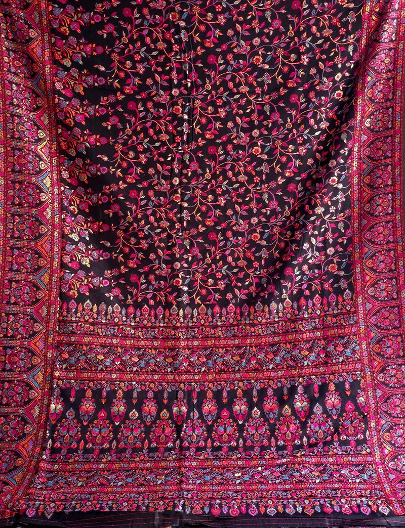 Zunaira (Black) : Authentic Kashmiri Saree