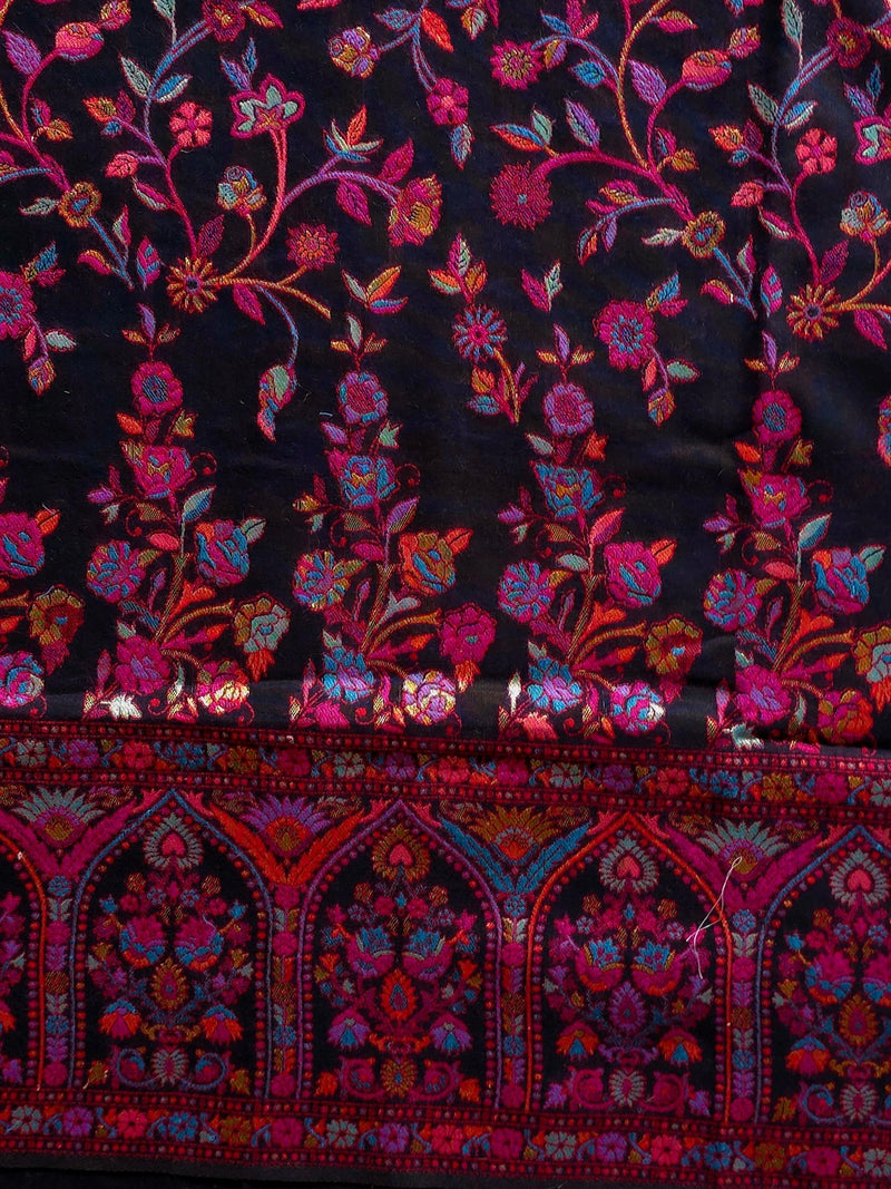 Zunaira (Black) : Authentic Kashmiri Saree